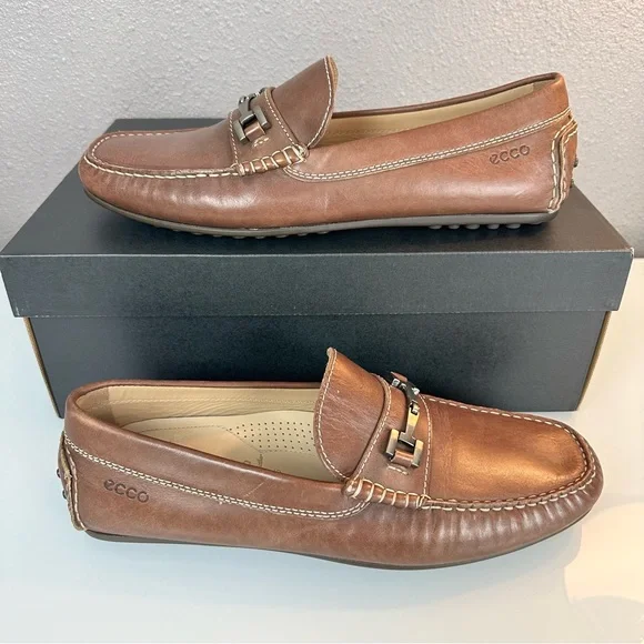 Ecco | Shoes | Ecco Mens Hybrid Brown Leather Driving  display picture 3